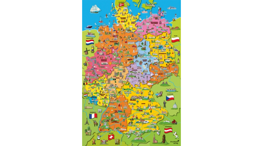 Cartoon map of Germany 200 db (56312)