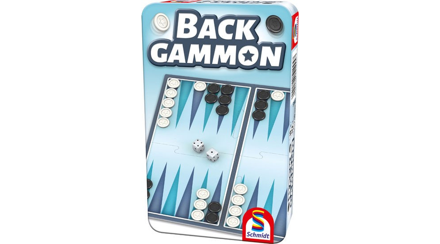 Backgammon fémdobozban