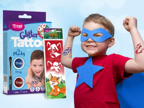 Plucky Fiús Csillámtetoválás Szett + VUK sablonok