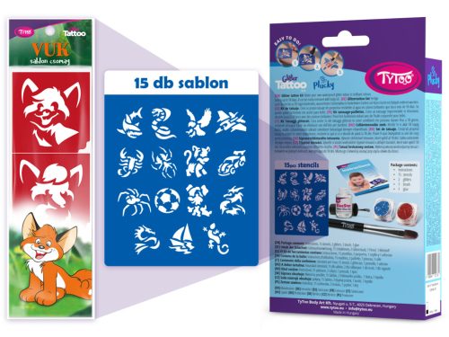 Plucky Fiús Csillámtetoválás Szett + VUK sablonok