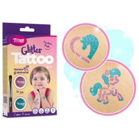 Lovak és Unikornisok Csillámtetoválás Szett