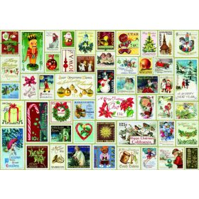   Karácsonyi bélyegek - Christmas Stamps - Bluebird 70488 - 1000 db-os puzzle
