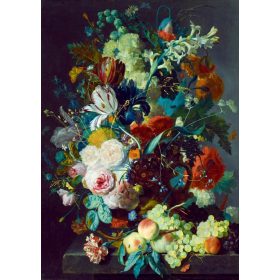   Csendélet virágokkal és gyümölcsökkel - Jan Van Huysum - Bluebird 60072 - 1000 db-os puzzle