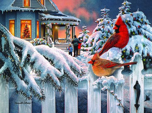 Cardinals at Home for Christmas - SunsOut 36620 - 1000 darabos