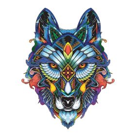 Legendás Farkas prémium fa puzzle