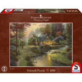 Stillwater Cottage, Thomas Kinkade, 1000 db (58464) Friedliche Abendstimmung