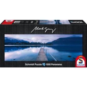   Lake Wakatipu, New Zealand, 1000 db (59291) Panoramapuzzle puzzleragasztóval