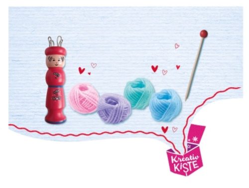 Strickliesel - fonalas horgoló fémdobozban (51604) Strickliesel