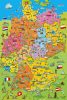 Cartoon map of Germany 200 db (56312) Deutschlandkarte mit Bildern