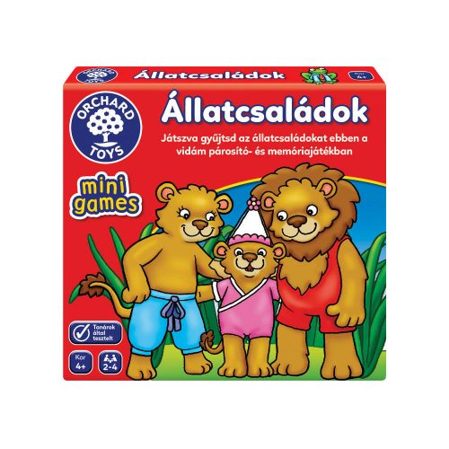 ORCHARD TOYS, MINI JÁTÉK, ÁLLATCSALÁDOK