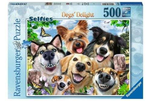 Ravensburger: Puzzle 500 db - Kutya szelfik