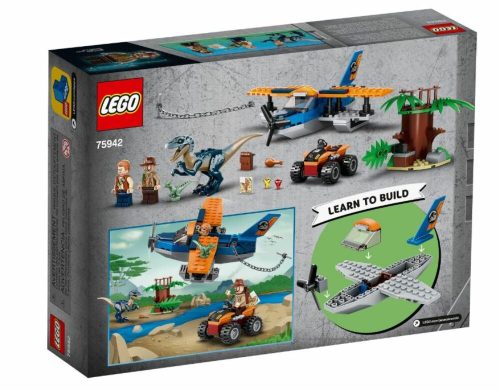 LEGO Jurassic World - Velociraptor: Kétfedelű repülőgépes ment 75942