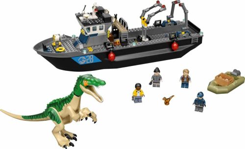 LEGO Jurassic World Baryonyx dinoszaurusz szökés csónakon 76942