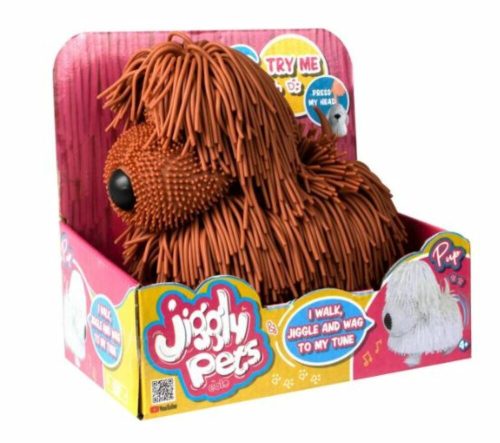 Jiggly Pets Riszáló állatok - kutya barna