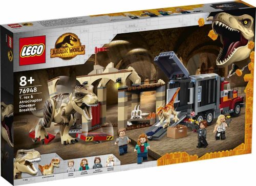 LEGO Jurassic World T-Rex és Atrociraptor dinoszaurusz szökése 76948