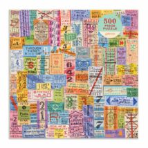 Vintage Travel Tickets 500 db-os puzzle, Galison