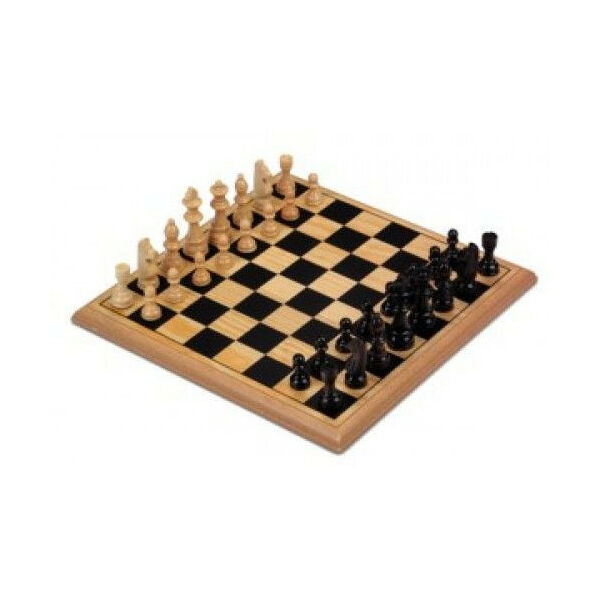 670235 Longfield sakk készlet fából 29cm*29cm - Egyszerbolt Társasjáték Webáruház