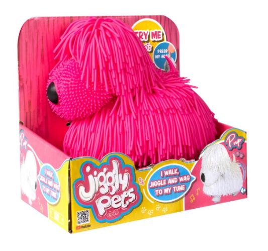 Jiggly Pets Riszáló állatok - kutya pink